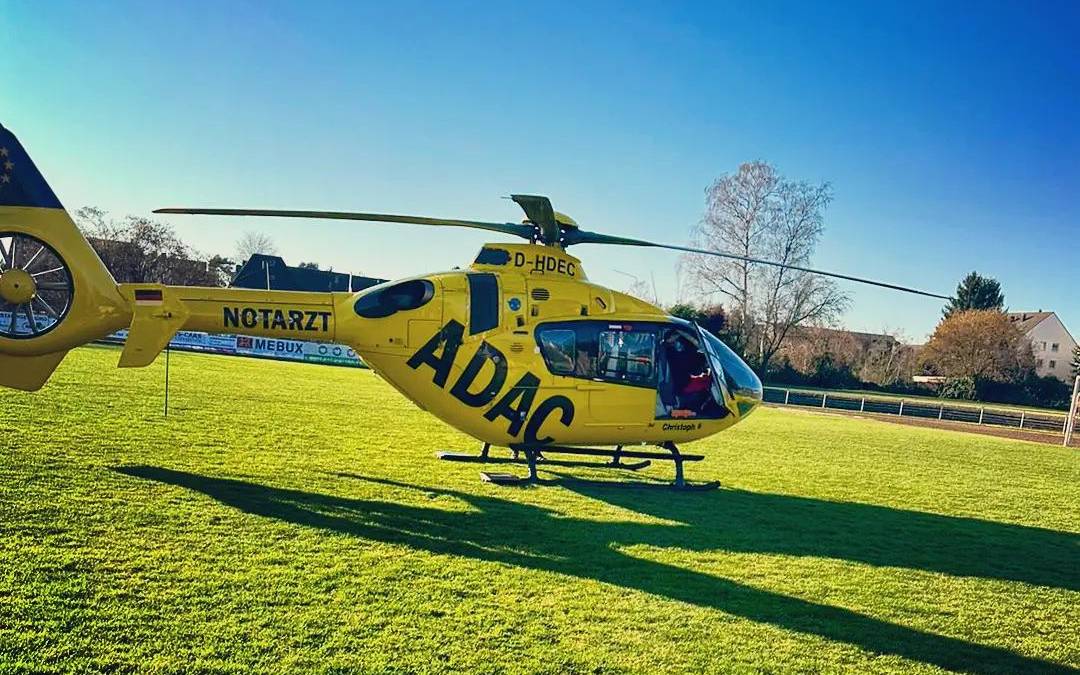 Auch ein Rettungshubschrauber wurde nach dem Unfall angefordert.