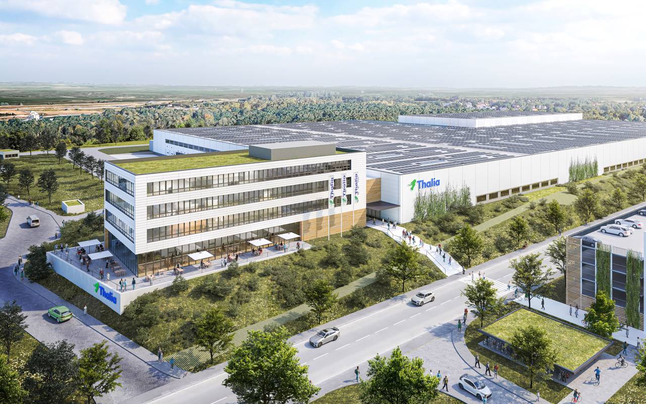 Visualisierung: Der geplante Thalia Omni-Channel Hub im Gewerbegebiet gate.ruhr in Marl