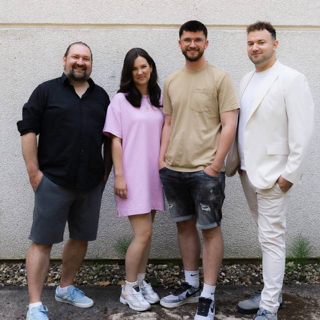 Die Radio Vest am Morgen-Moderatoren (v.l.n.r.): Ingo Arndt, Simone Danisch, Jan Schmitz und Malte Harzem.