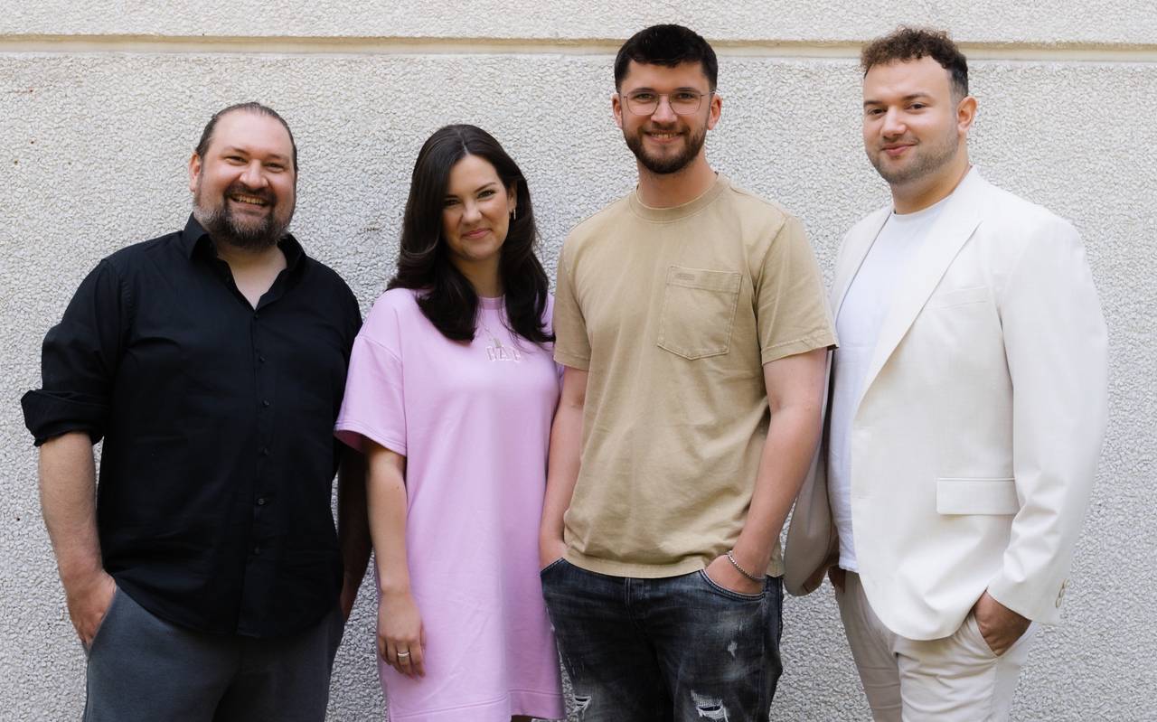 Die Radio Vest am Morgen-Moderatoren (v.l.n.r.): Ingo Arndt, Simone Danisch, Jan Schmitz und Malte Harzem.