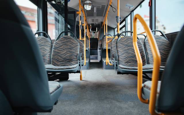 Innenraum von einem Bus