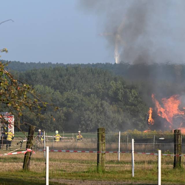 Heuballen-Brand