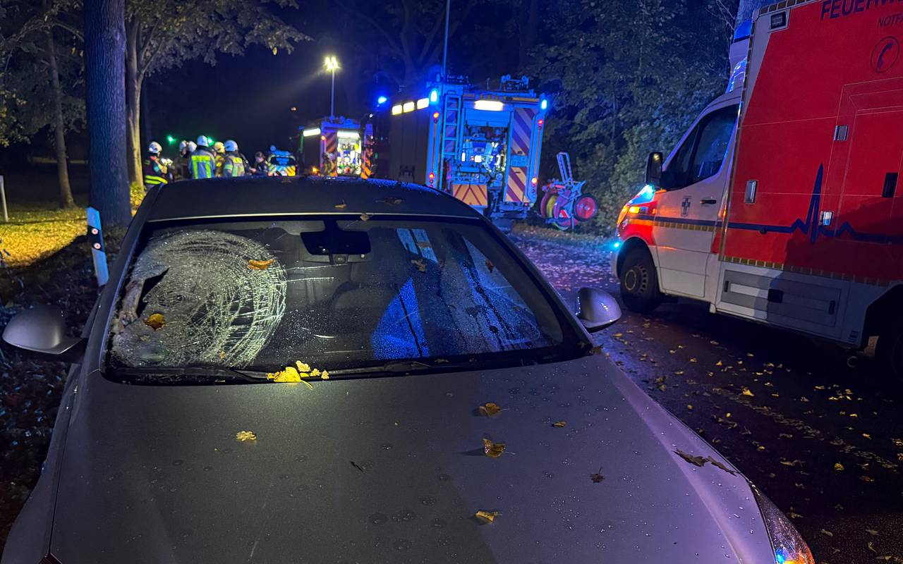 Unfall B58 in Dorsten-Wulfen