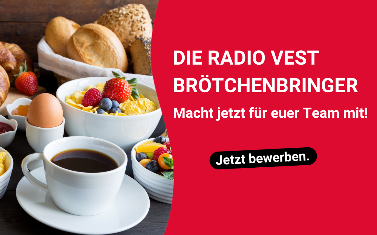 Macht jetzt mit und mit etwas Glück kommen die Brötchenbringer von Radio Vest zu euch ins Büro.