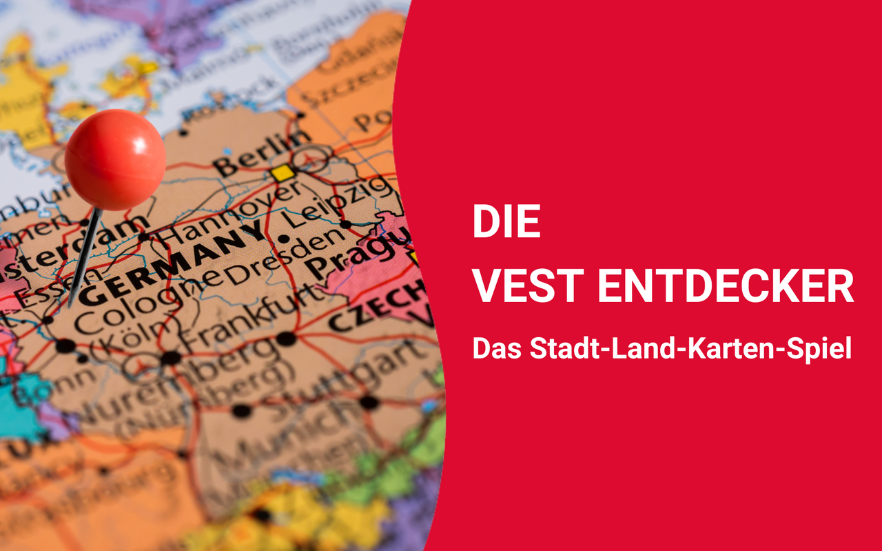 Pin markiert Stadt auf Deutschlandkarte