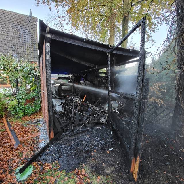 Garagenbrand in Datteln 