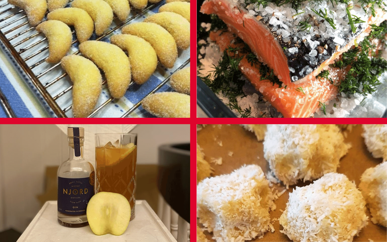 Vanillekipferl und Lachs-Rezepte für Weihanchten.