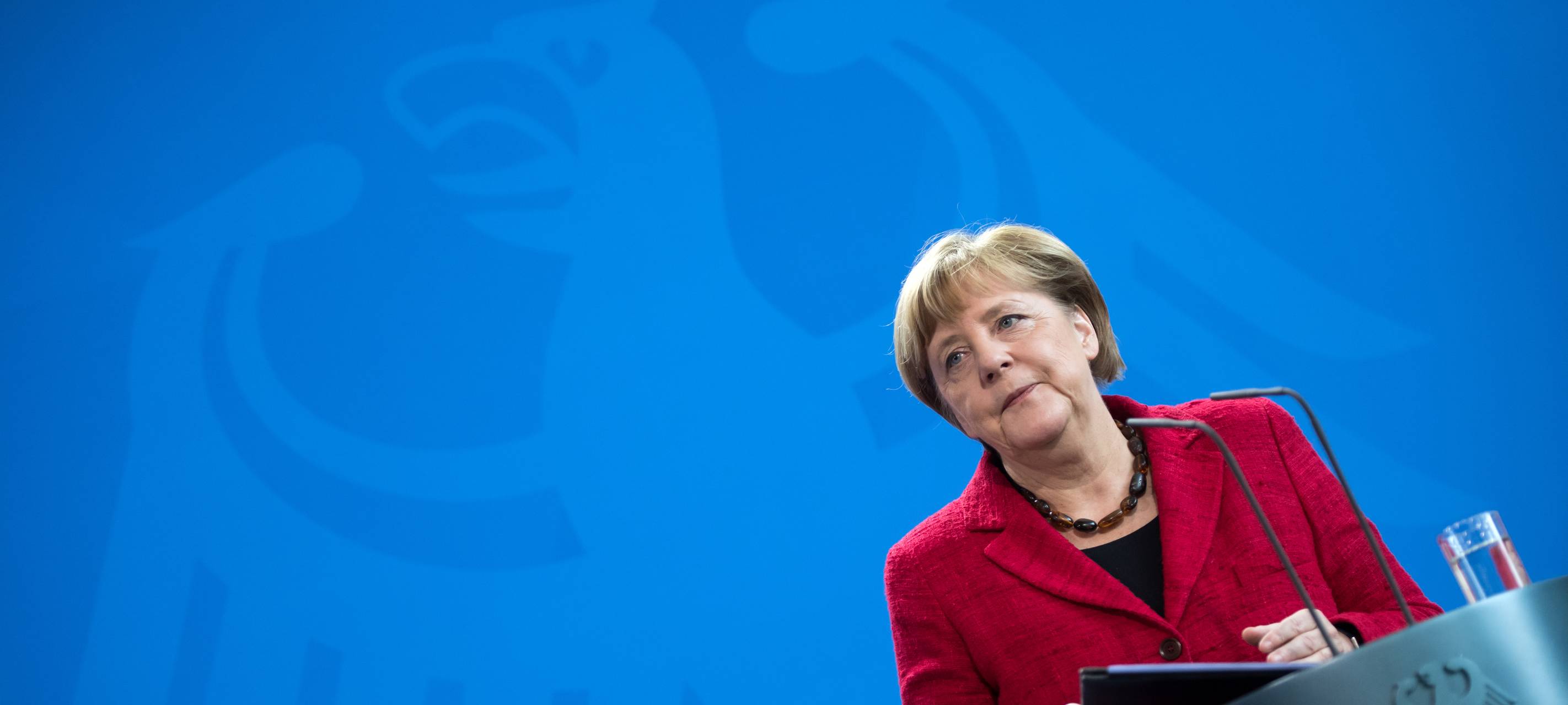Bundeskanzlerin Angela Merkel (CDU) äußert sich am 09.11.2016 im Bundeskanzleramt in Berlin zum Ergebnis der Präsidentschaftswahlen in den Vereinigten Staaten von Amerika. Foto: Bernd von Jutrczenka/dpa +++(c) dpa - Bildfunk+++