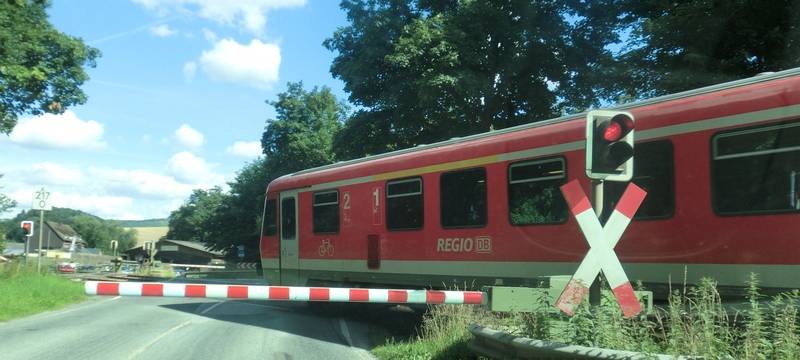 Defekter Bahnübergang in Recklinghausen