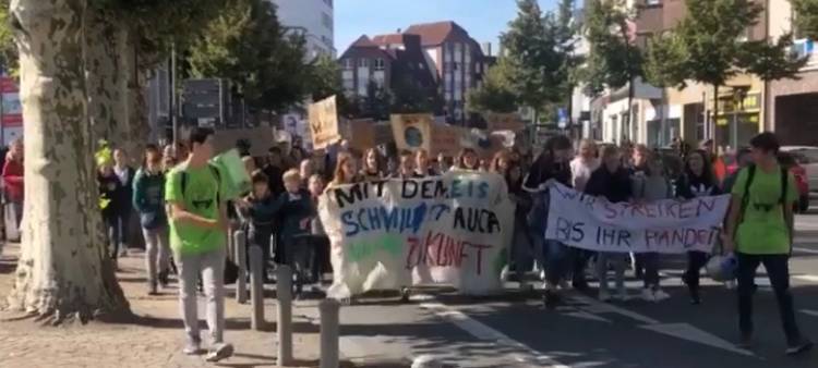 Größte Fridays for Future-Aktion im Vest läuft