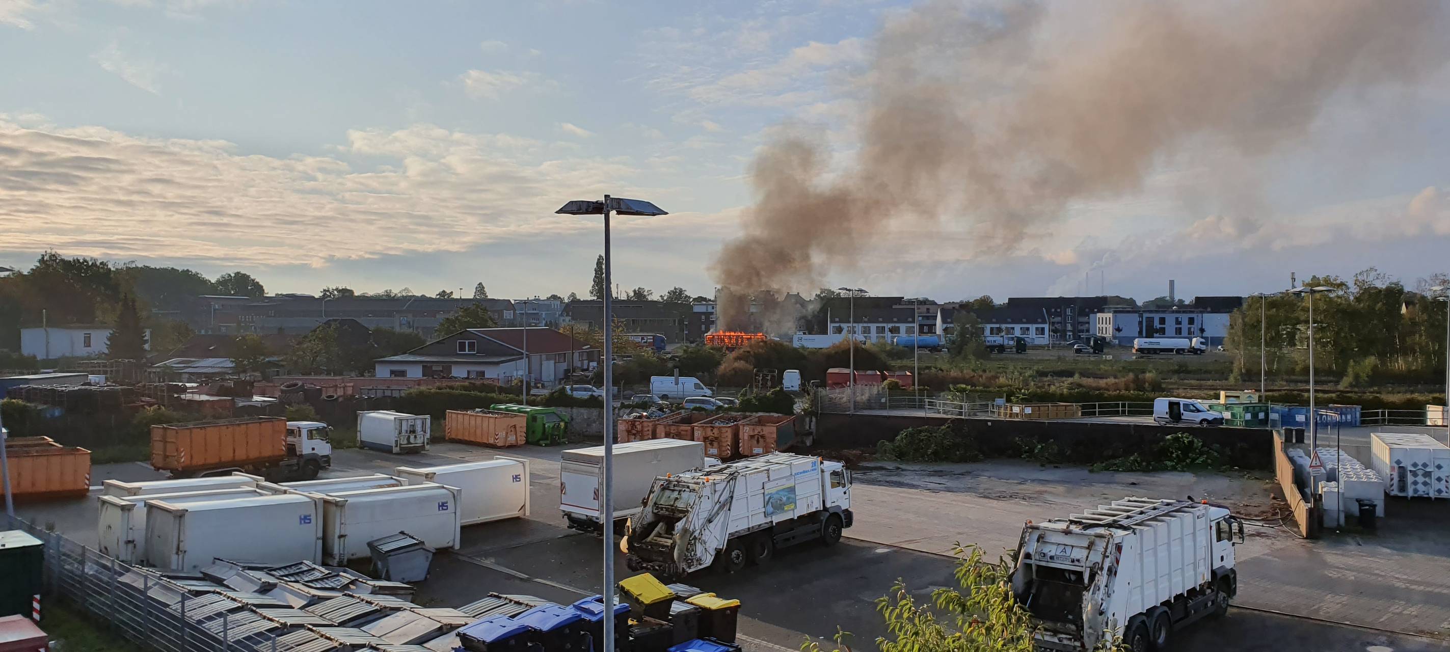 Feuer auf ehemaligen Zechengelände