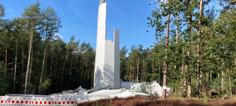 Verseuchter Boden nach Windrad-Einsturz wird abgetragen