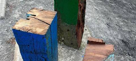 Kunstwerk auf Halde Haniel zerstört