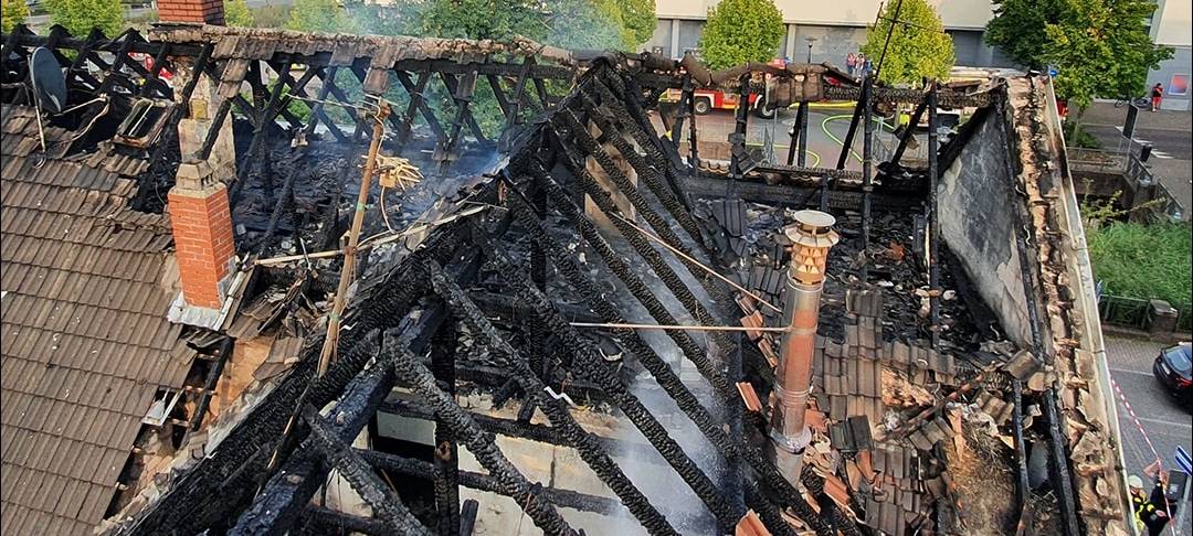 Dachstuhlbrand in Dorstener Innenstadt