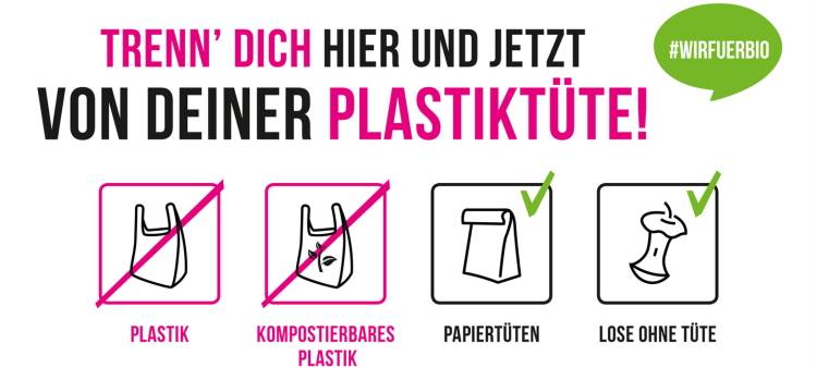 Kampagne gegen Plastiktüten im Biomüll im Vest