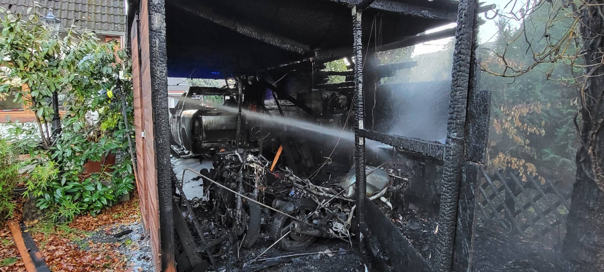 Garagenbrand in Datteln