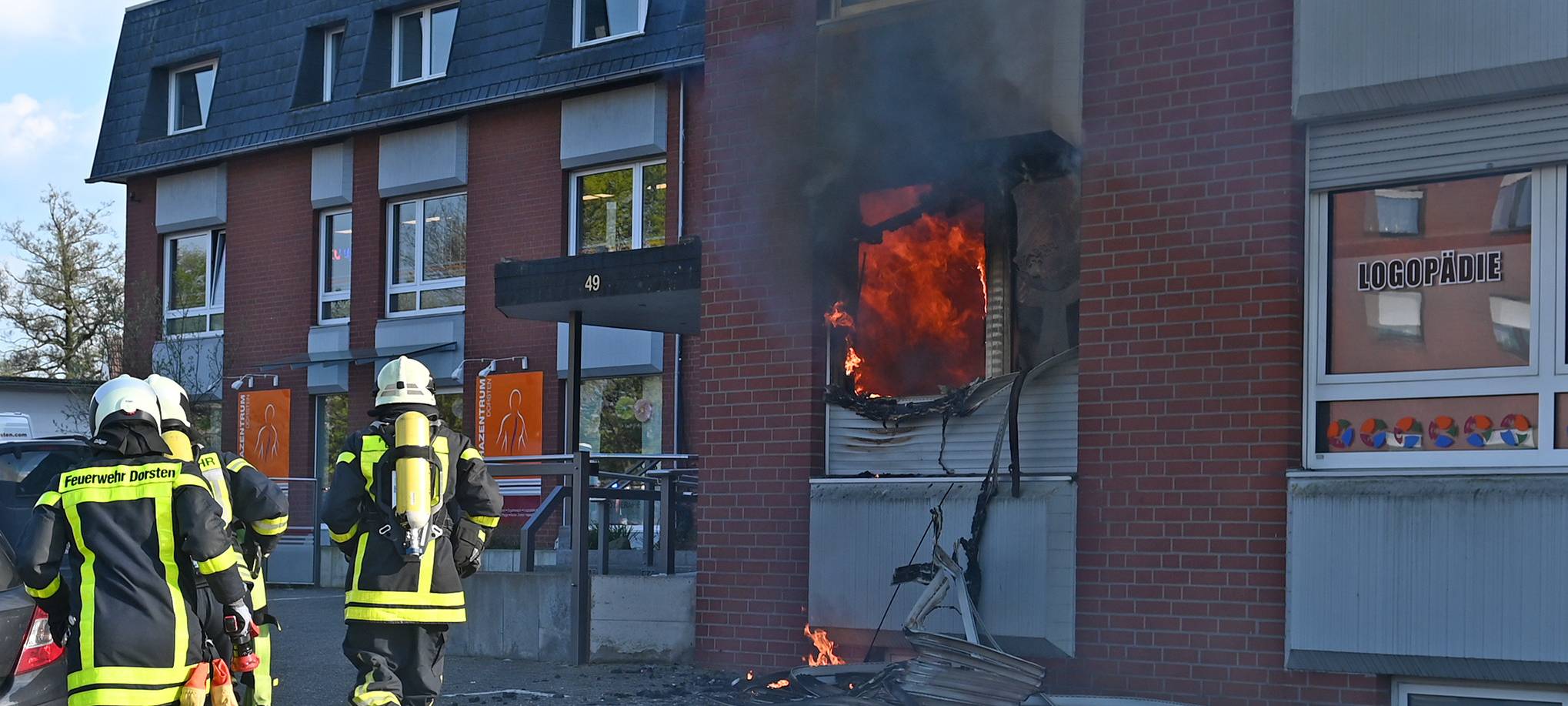 Dorsten Holsterhausen: Brand in Ergotherapie-Praxis