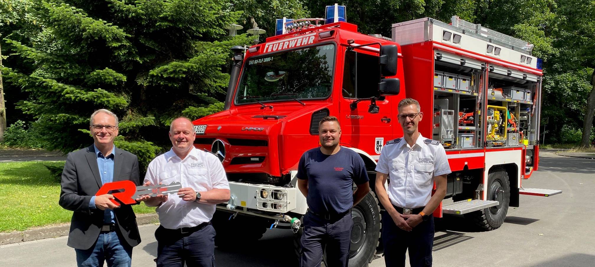 Datteln stellt erstes Waldbrand-Tanklöschfahrzeug vor
