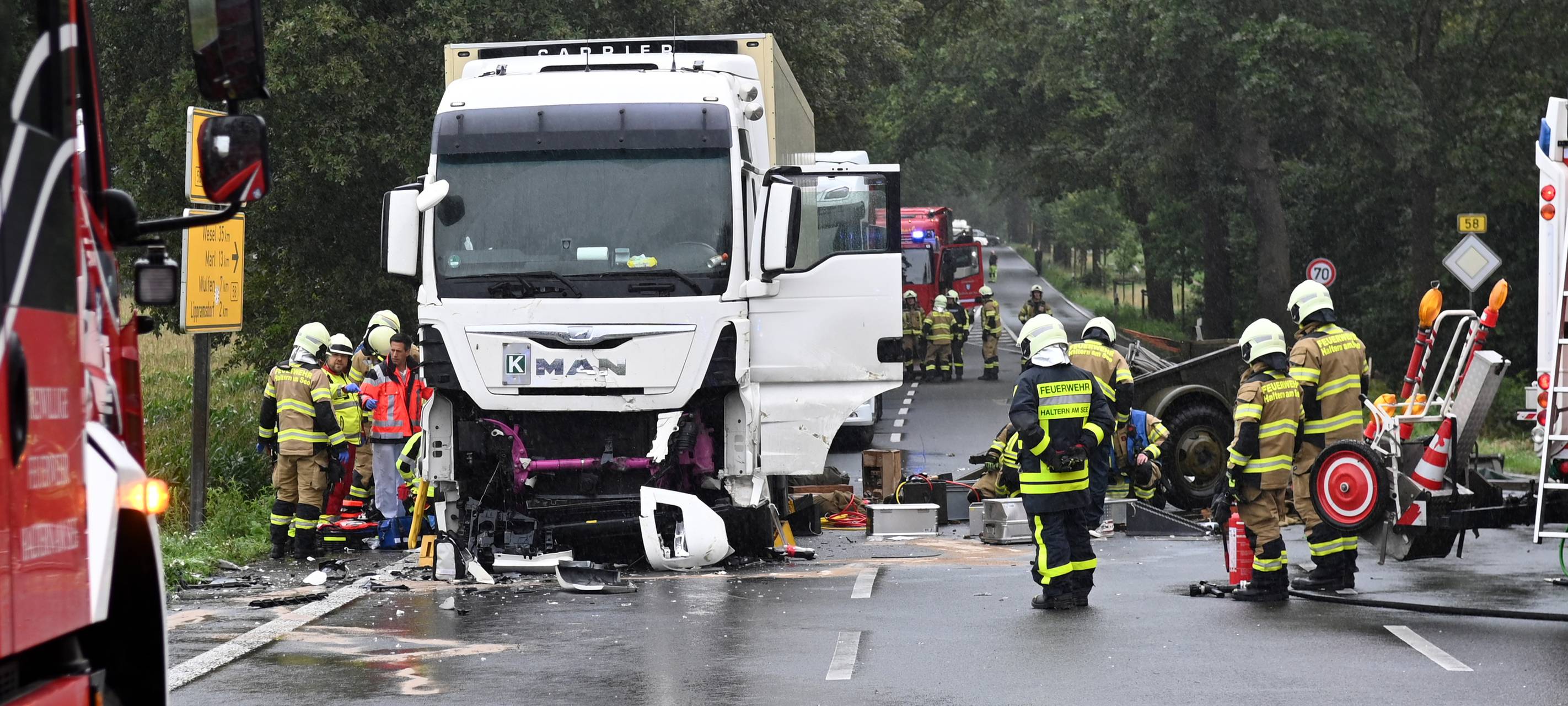 Unfall in Haltern am See: B58 lange gesperrt