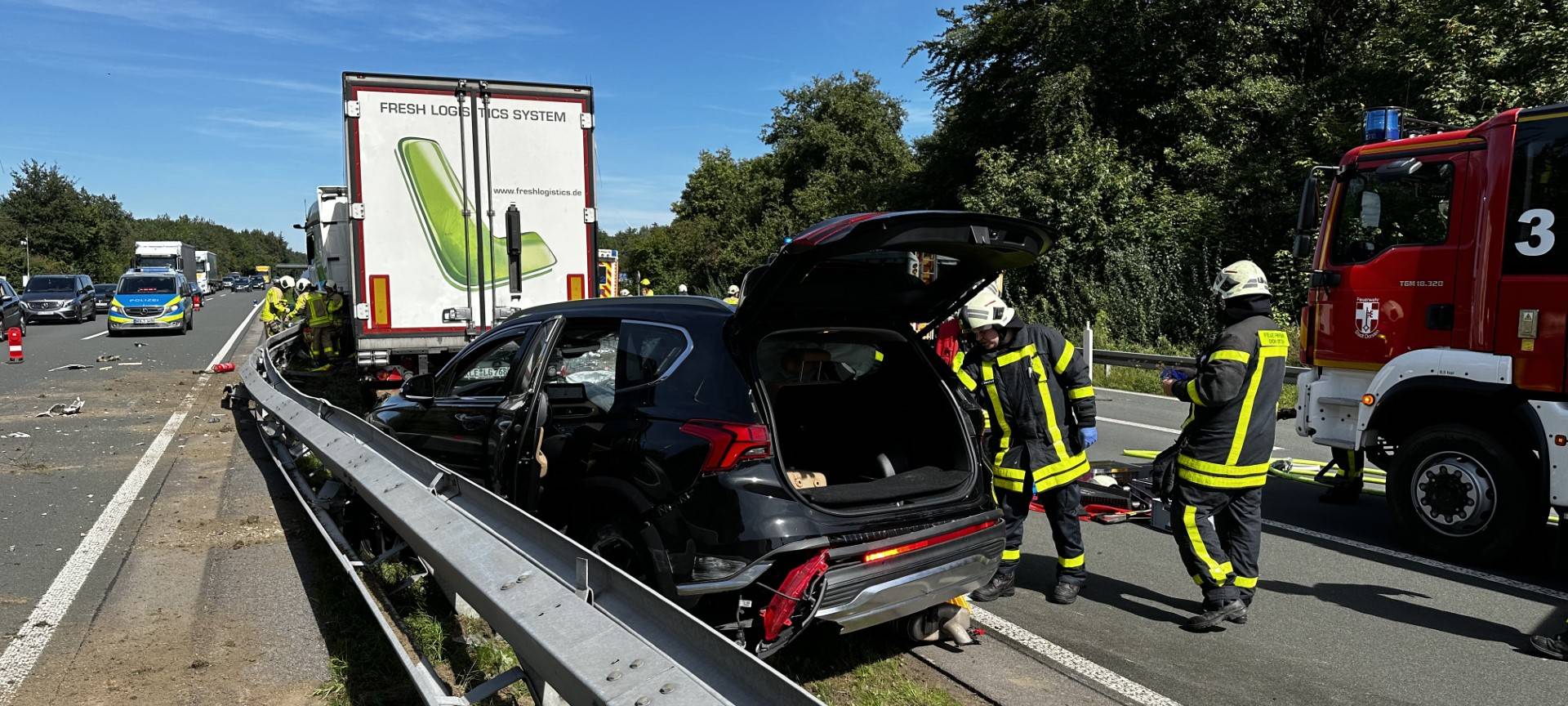 A31: Schwerer Unfall zwischen Dorsten-Lembeck und Reken