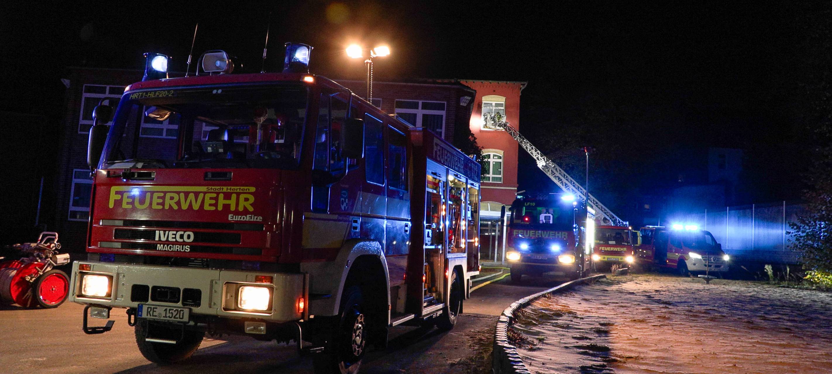 Herten: Großübung der Feuerwehr