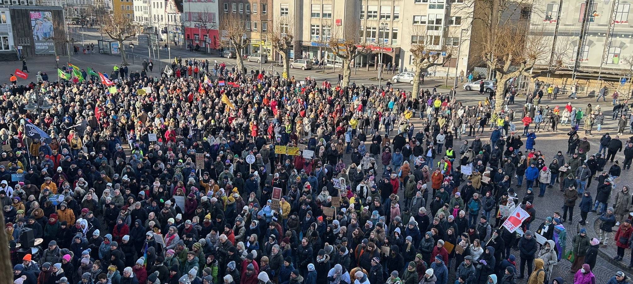 Recklinghausen: Demonstrationen mit mehreren tausend Teilnehmern