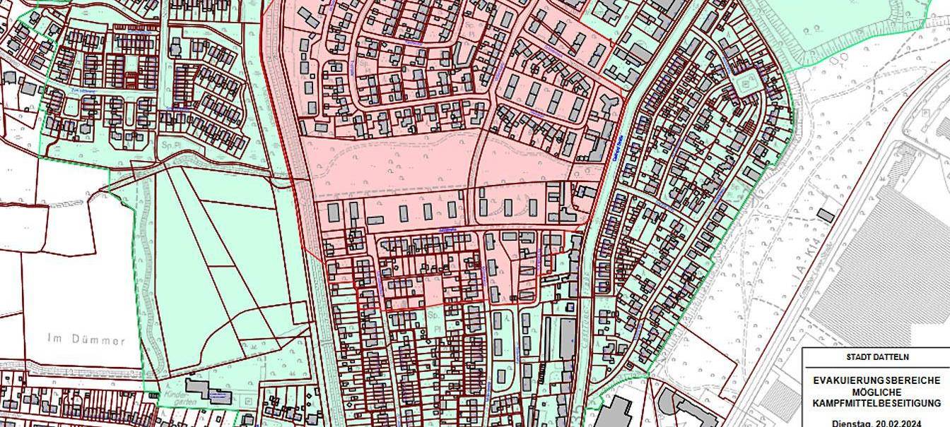 Blindgängerverdacht Theiheide Datteln