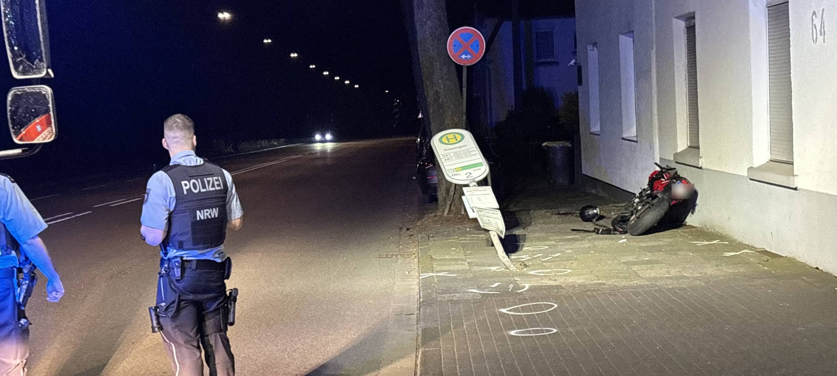 Unfall mit Bushaltestellenschild in Castrop-Rauxel
