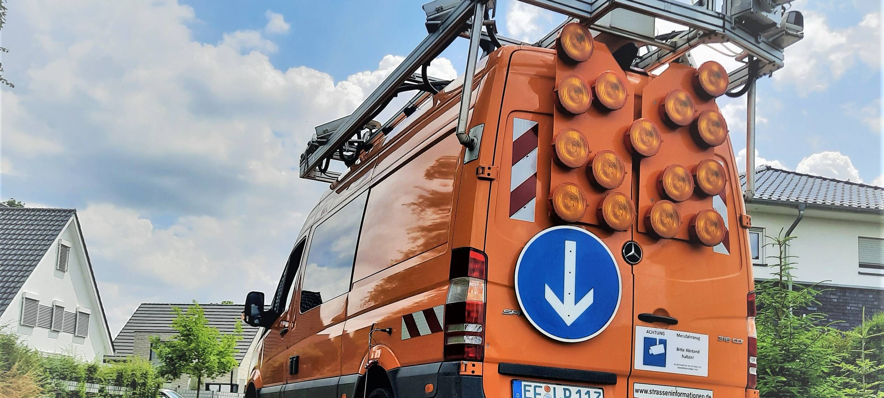 Messfahrzeuge überprüfen Zustand der Straßen in Haltern