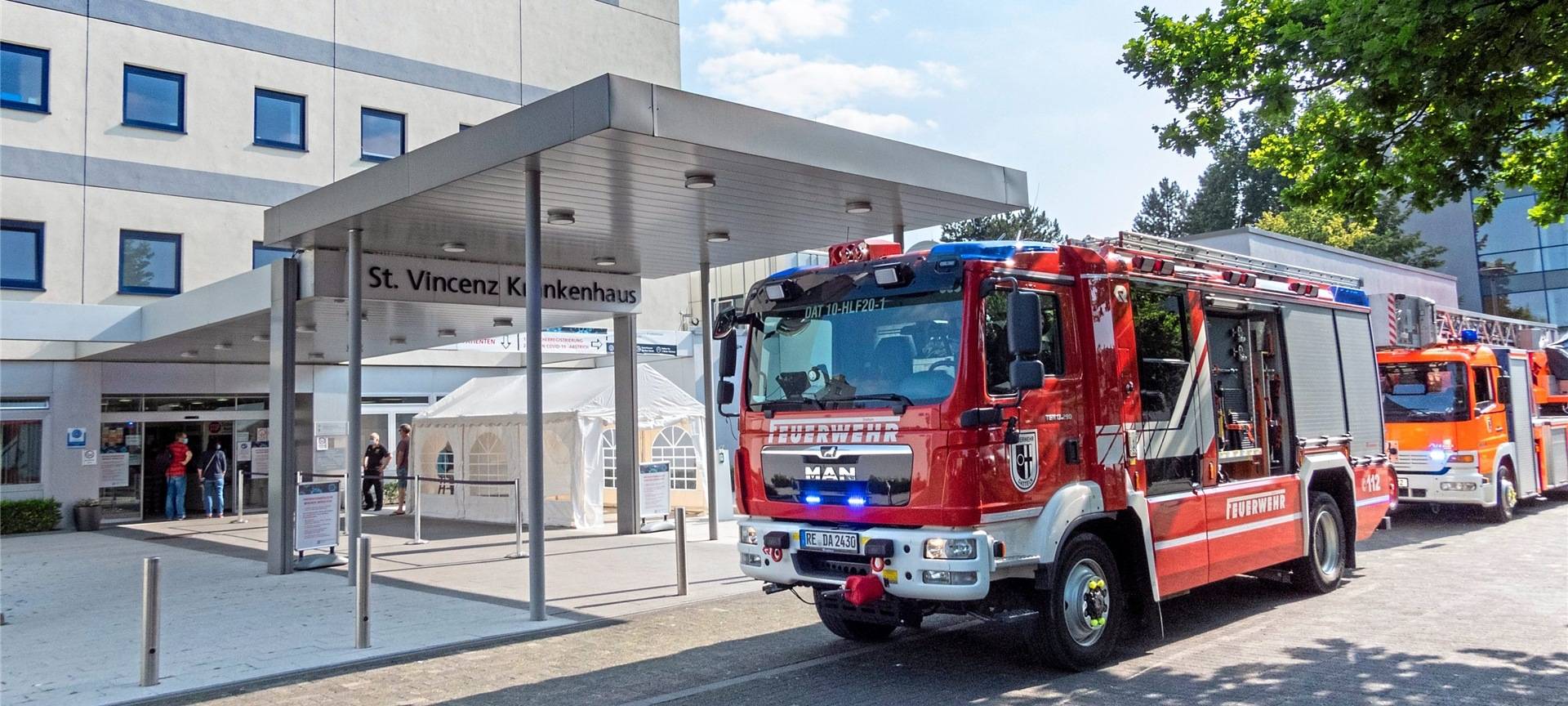Feuer im St. Vincenz Krankenhaus in Datteln