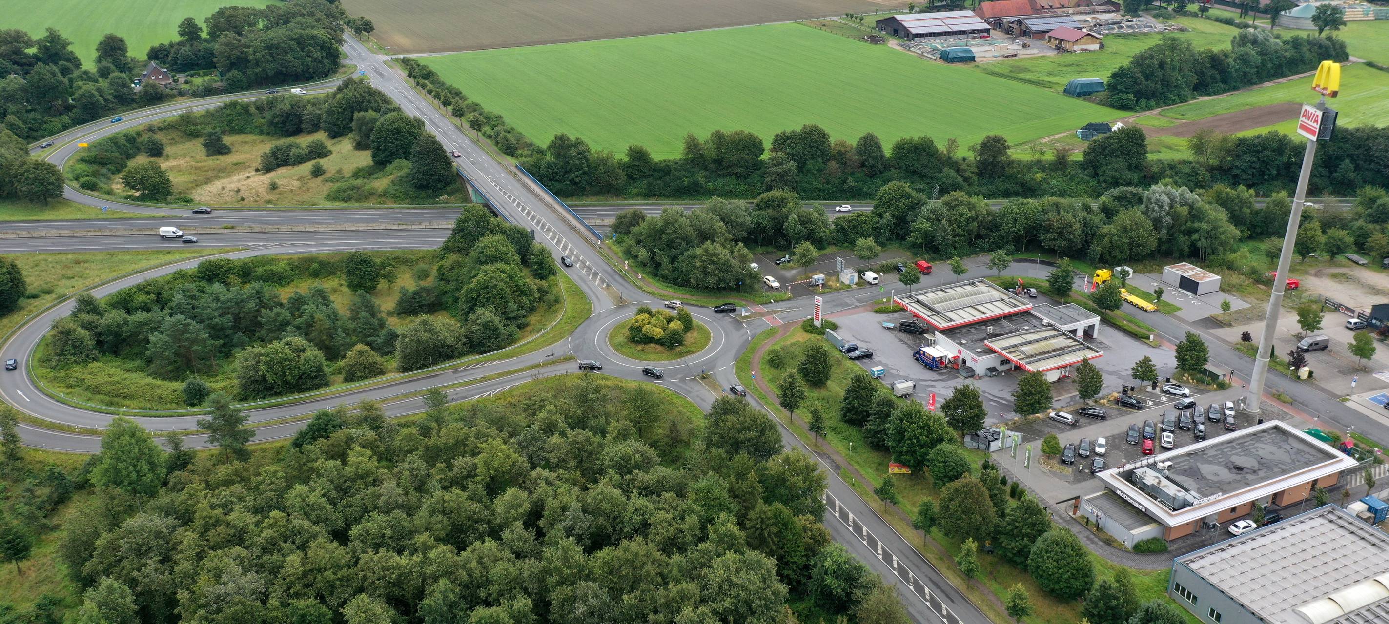 Kreisverkehr in Dorsten muss für Schwertransporter weichen