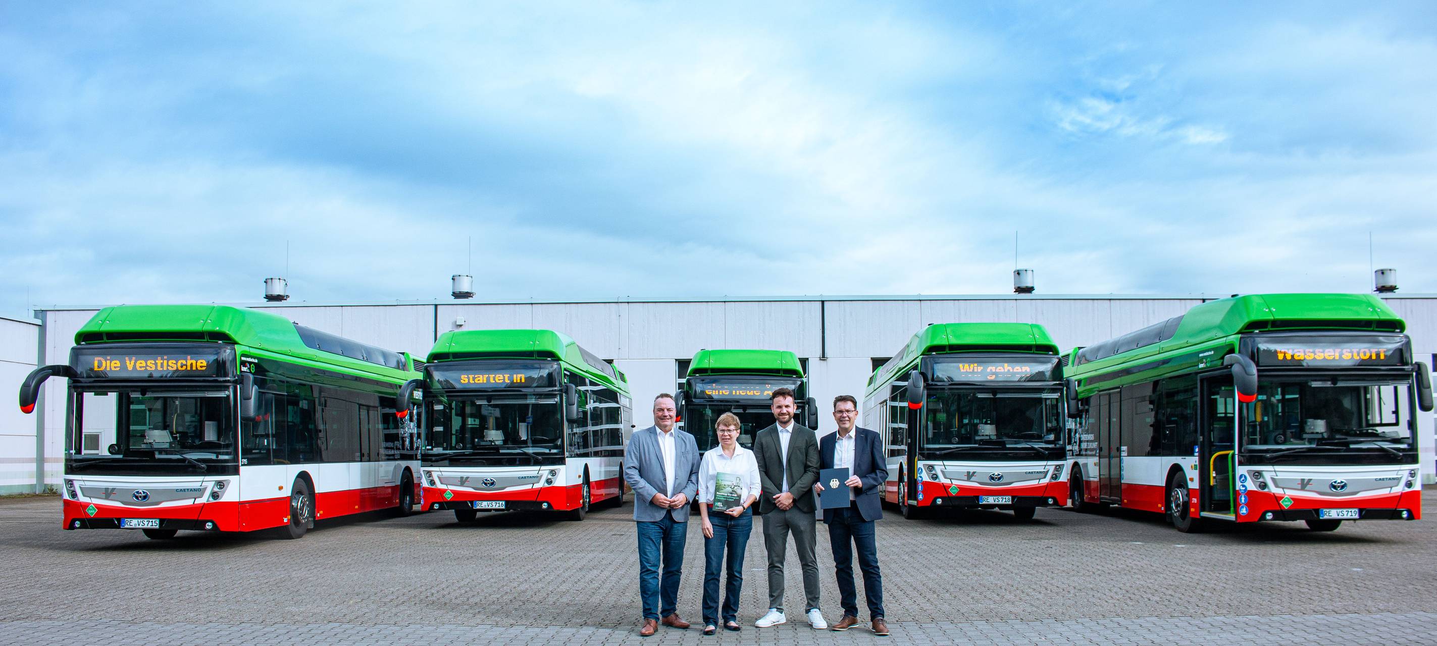Vestische: Fünf neue Wasserstoffbusse ab sofort im Einsatz