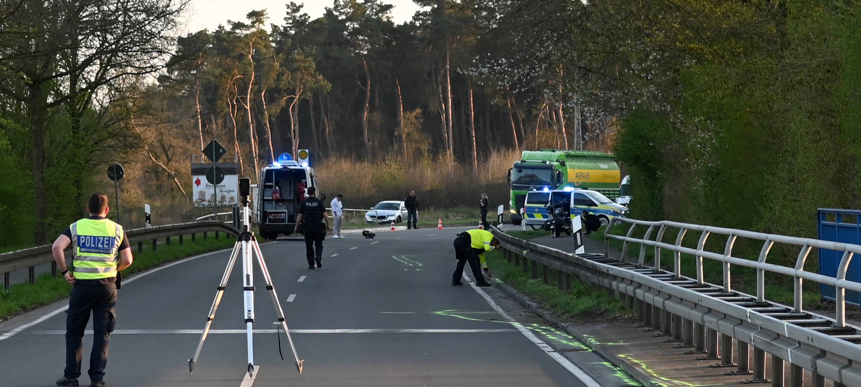 Schwerer Motorradunfall auf der B58 in Haltern