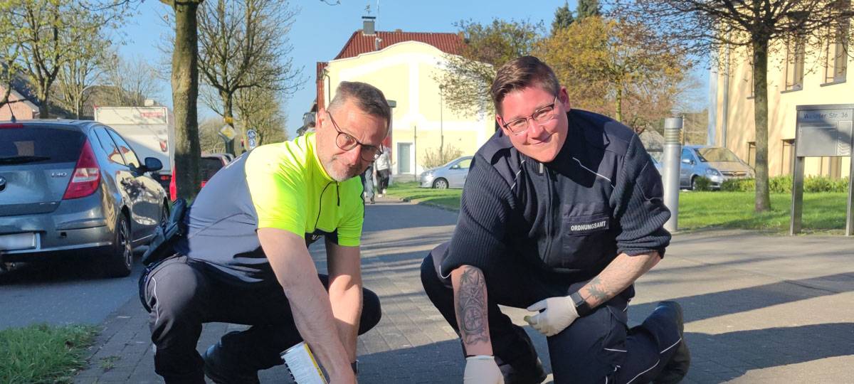 Neue Schilder gegen Geisterradler in Haltern am See