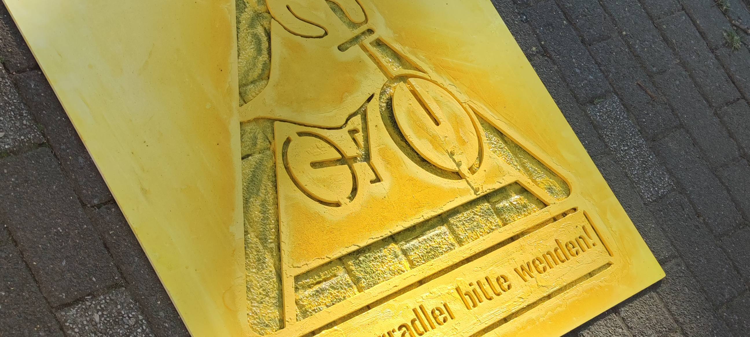 Neue Schilder gegen Geisterradler in Haltern am See