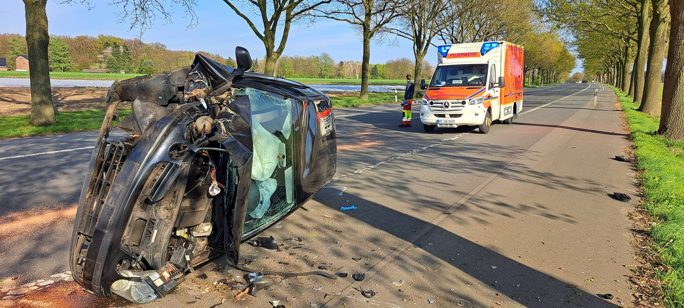 Schwerer Unfall auf der B225 in Recklinghausen