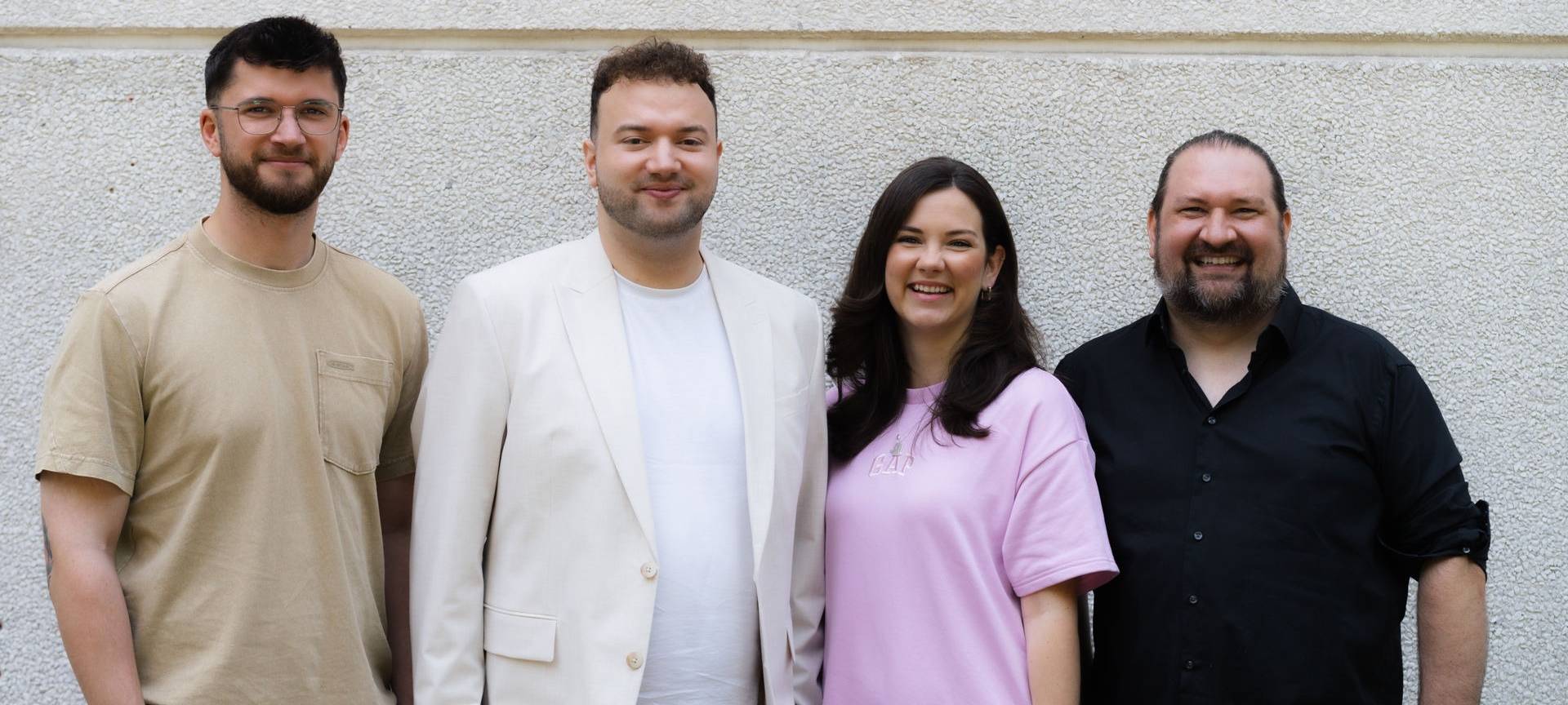 Die Radio Vest am Morgen-Moderatoren (v.l.n.r.): Jan Schmitz, Malte Harzem, Simone Danisch und Ingo Arndt.