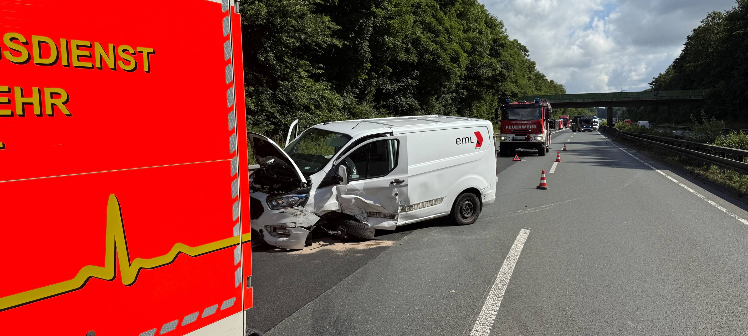 Tank aufgerissen: A43 in Haltern nach Unfall gesperrt