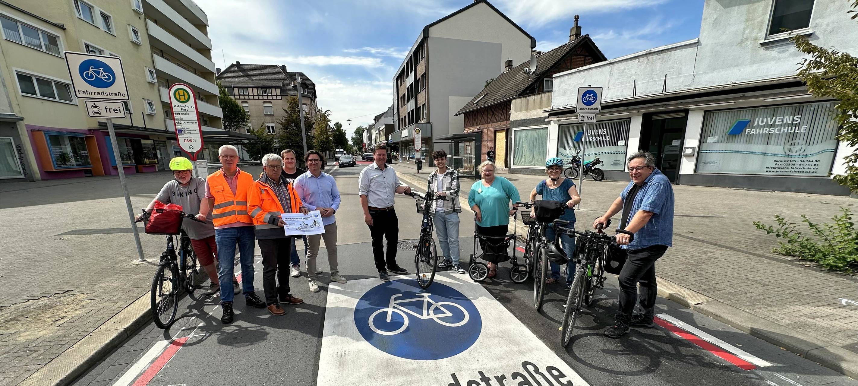 Lange Straße in Castrop-Rauxel ist jetzt eine Fahrradstraße