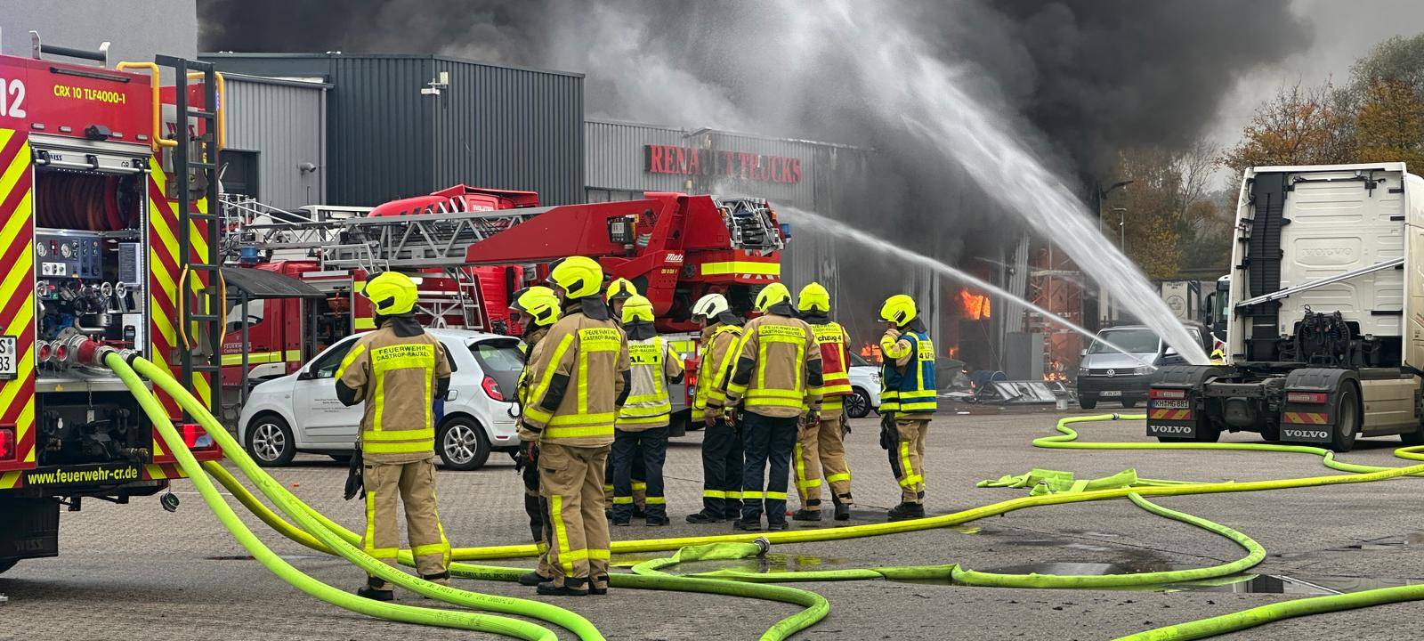 Großbrand am Westring in Castrop-Rauxel