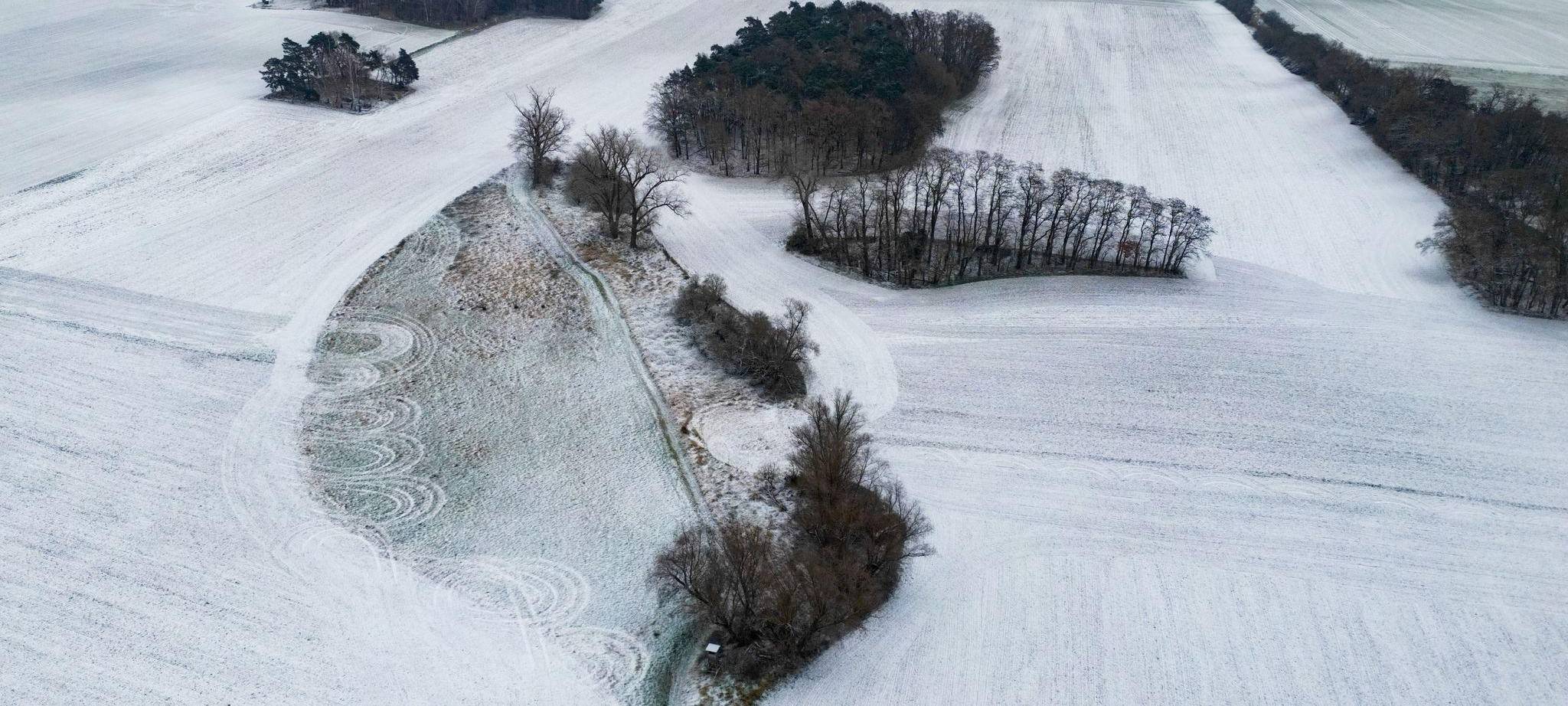Erster Schnee in Brandenburg