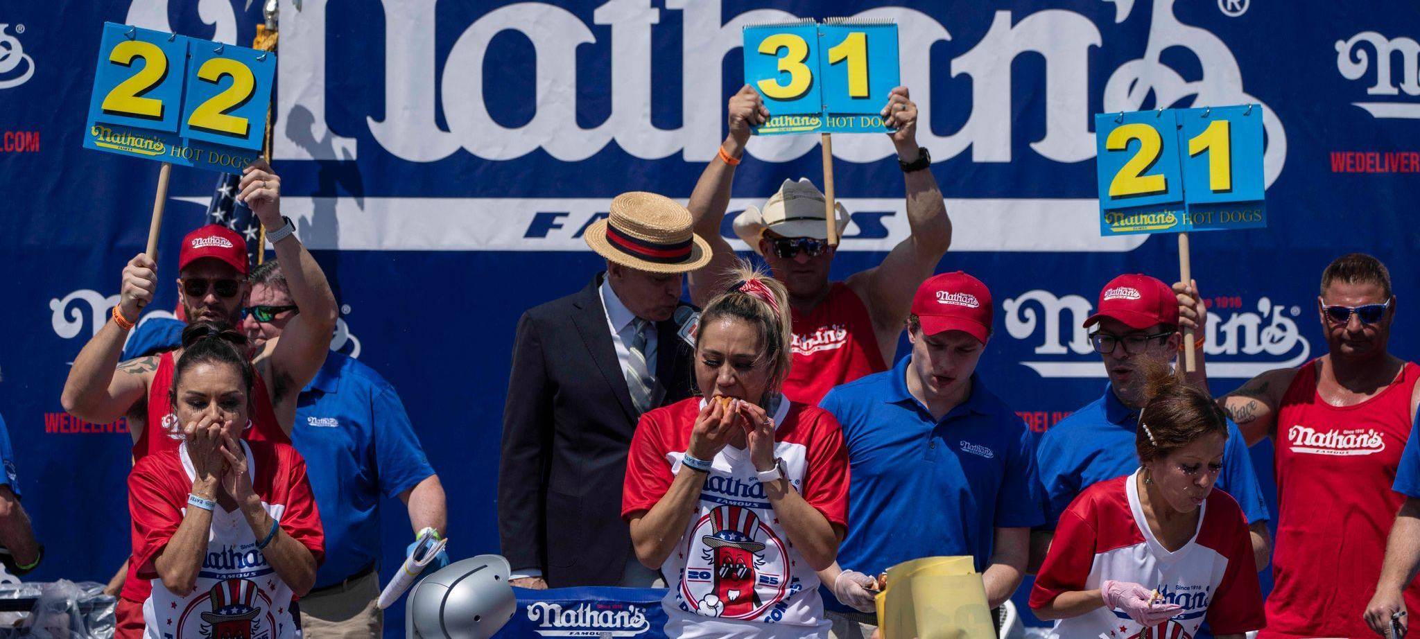 Hotdog-Wettessen in New York