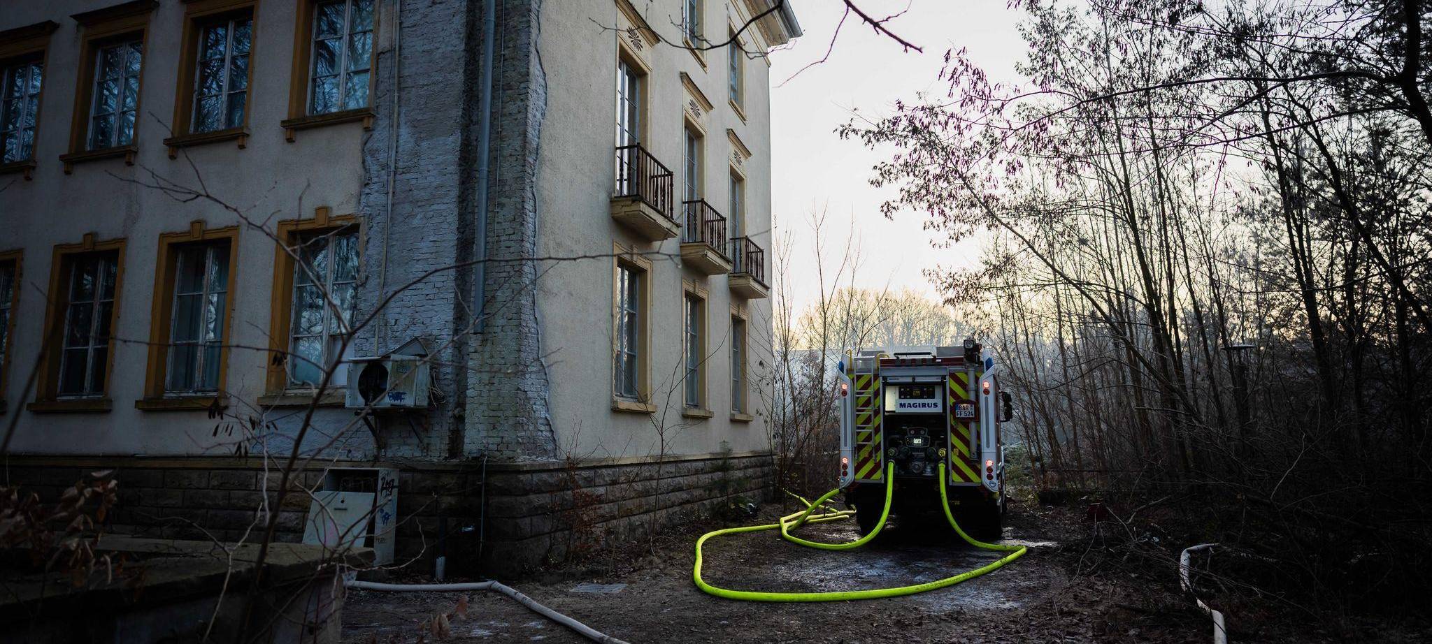 Brand auf Bogensee-Areal in Wandlitz