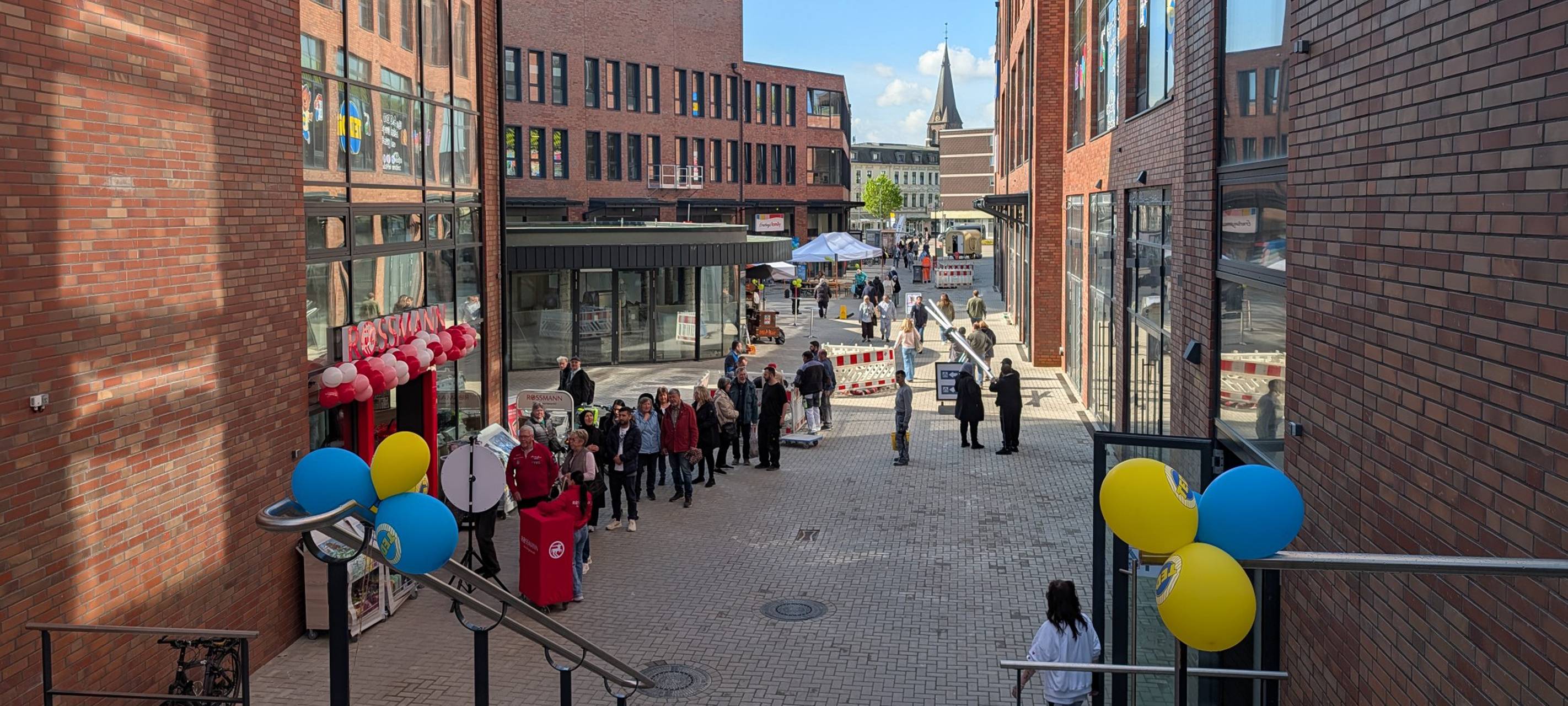 Die Hertener Höfe von oben betrachtet