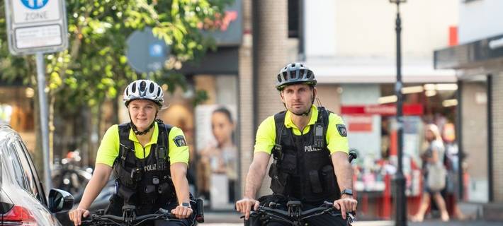 Radstaffel der Polizei Recklinghausen im Einsatz