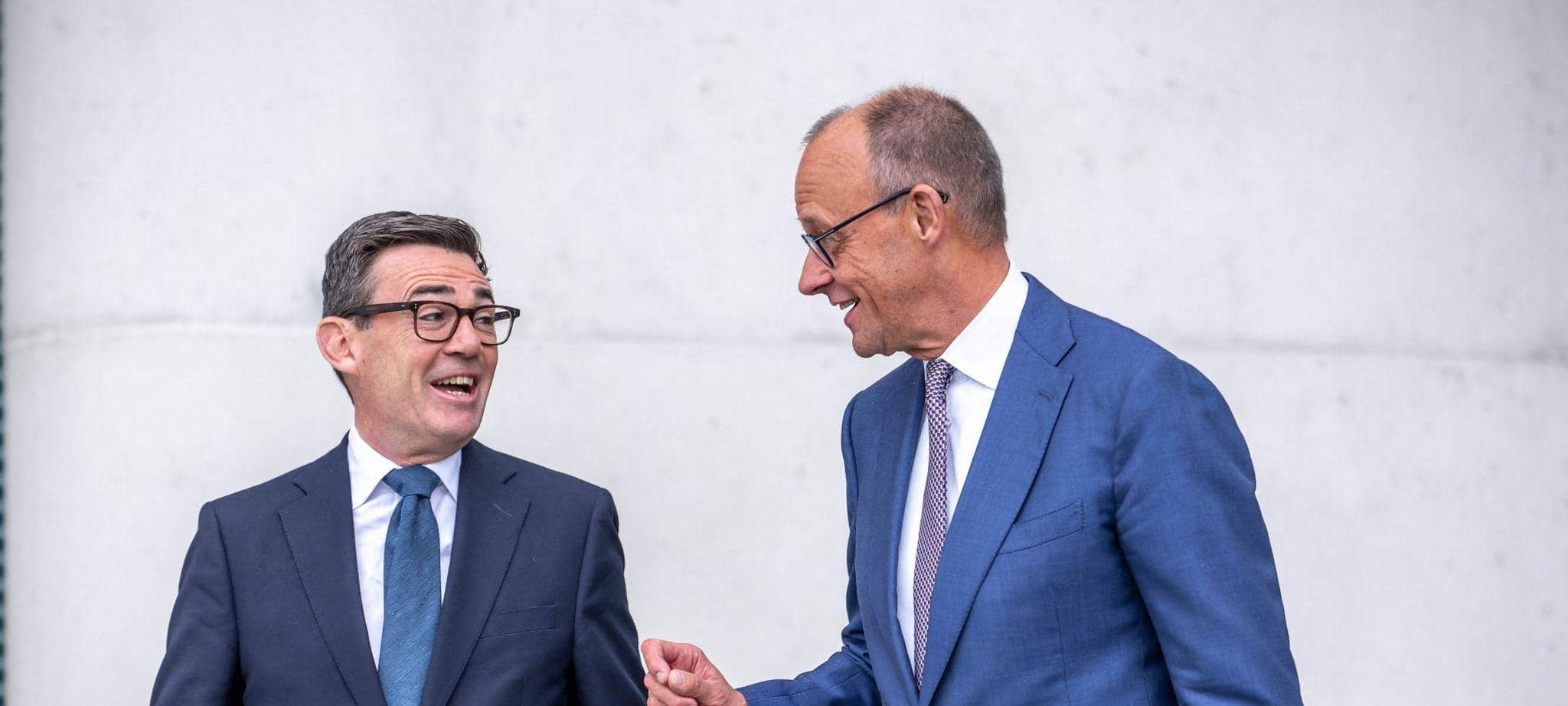 Kanzler Merz empfängt Großbritanniens Premier Burnham