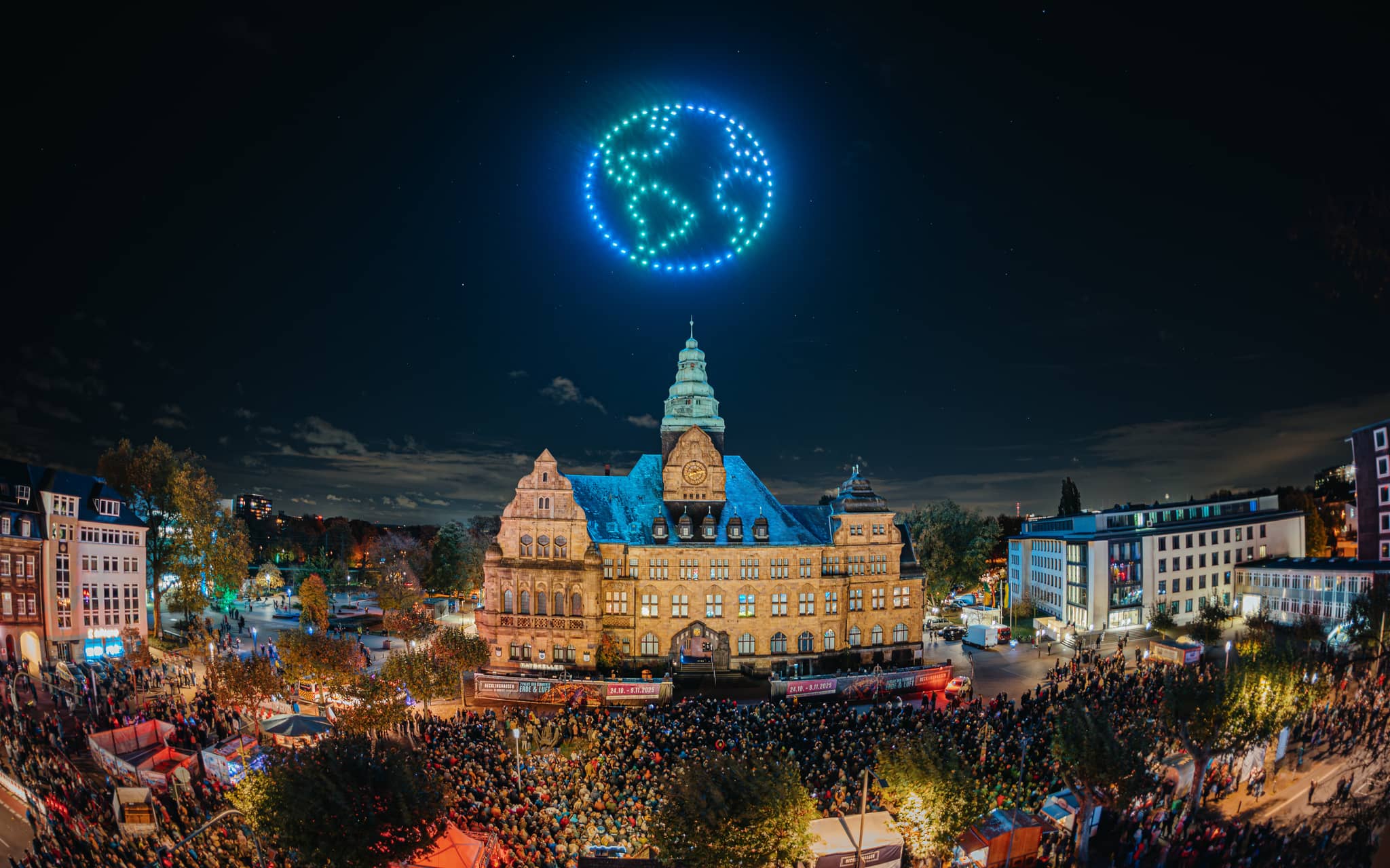 Wegen Wind: Drohnenshow bei Recklinghausen leuchtet abgesagt