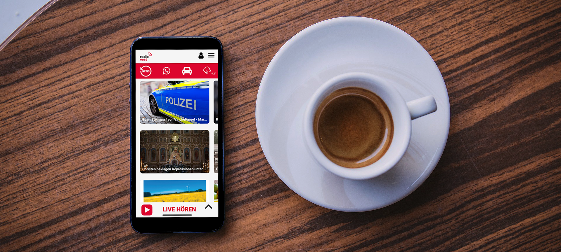 Ladet euch jetzt die Radio Vest-App runter!