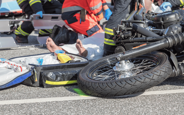 Symbolbild: Unfall mit Motorrad