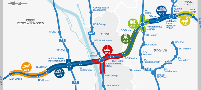 A43-Ausbau in Recklinghausen abgeschlossen